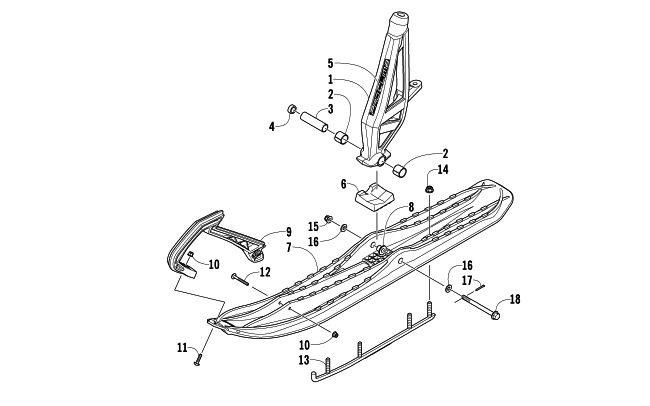 SKI AND SPINDLE ASSEMBLY