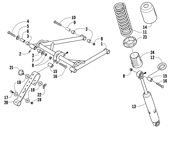 REAR SUSPENSION FRONT ARM ASSEMBLY