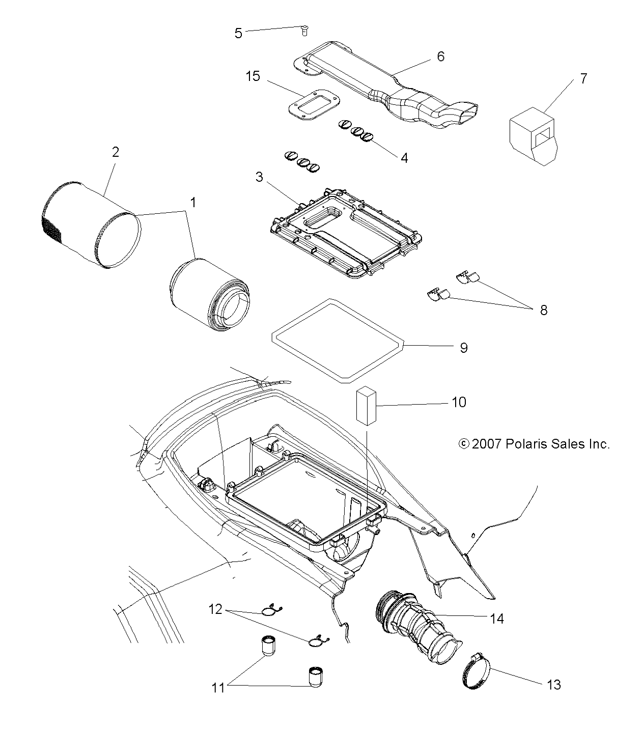 ENGINE, AIR INTAKE SYSTEM - A11LB27AA (49ATVAIRBOX08SP300)