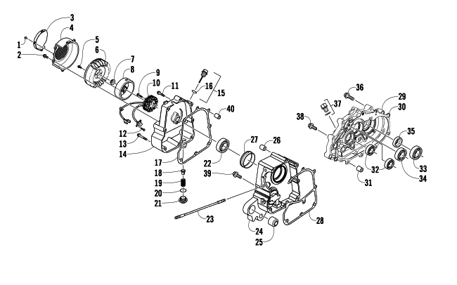 RIGHT CRANKCASE AND COVER ASSEMBLY