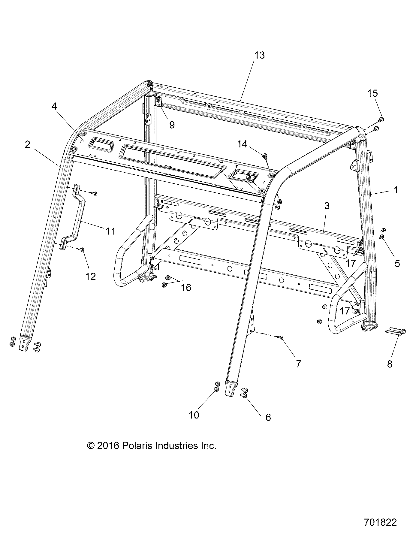 CHASSIS, CAB FRAME - R17RMA57A1/A9/E57AK (701822)