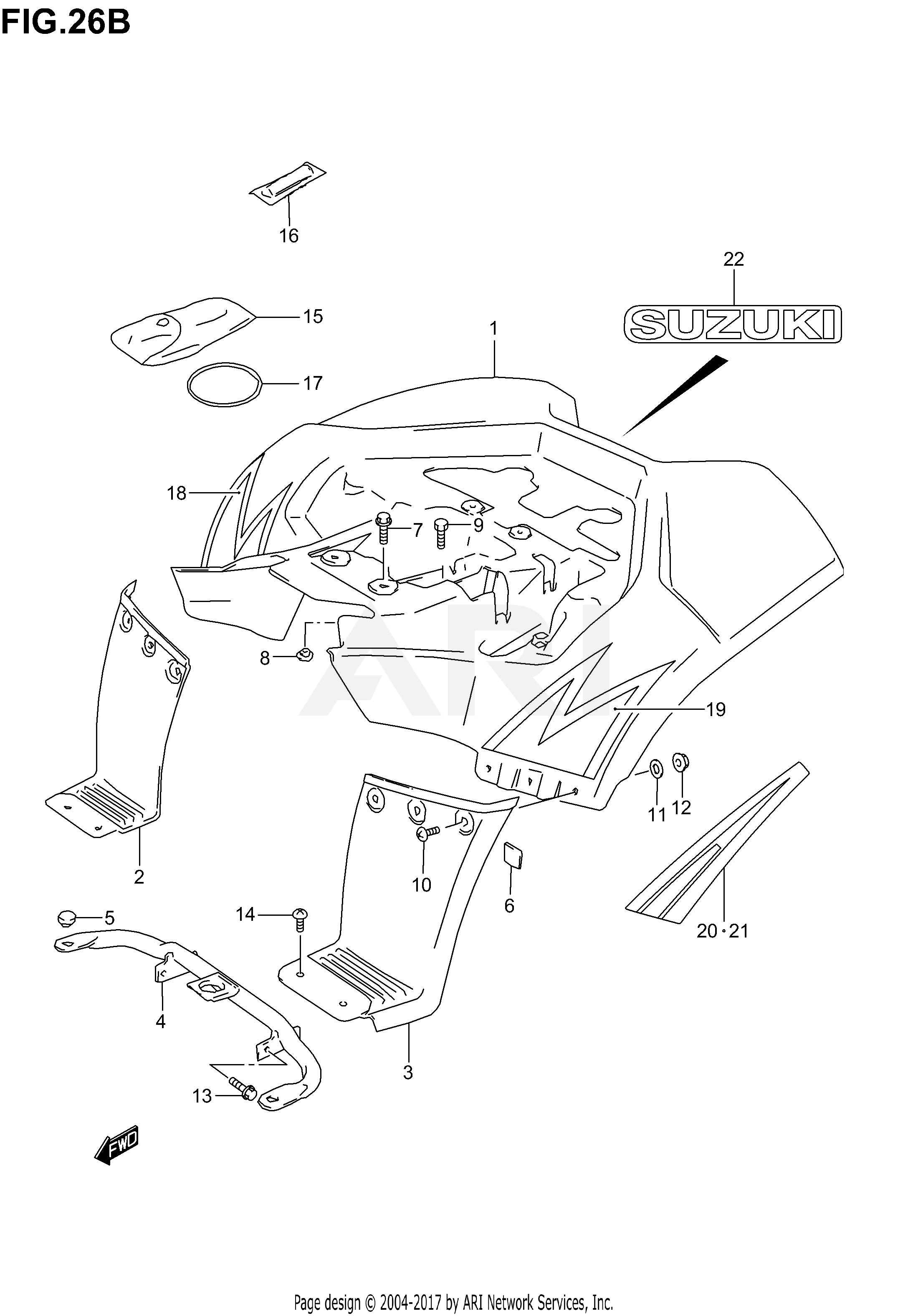 REAR FENDER (MODEL K5/K6)