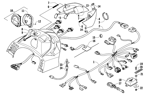 HEADLIGHT, INSTRUMENTS, AND WIRING ASSEMBLIES