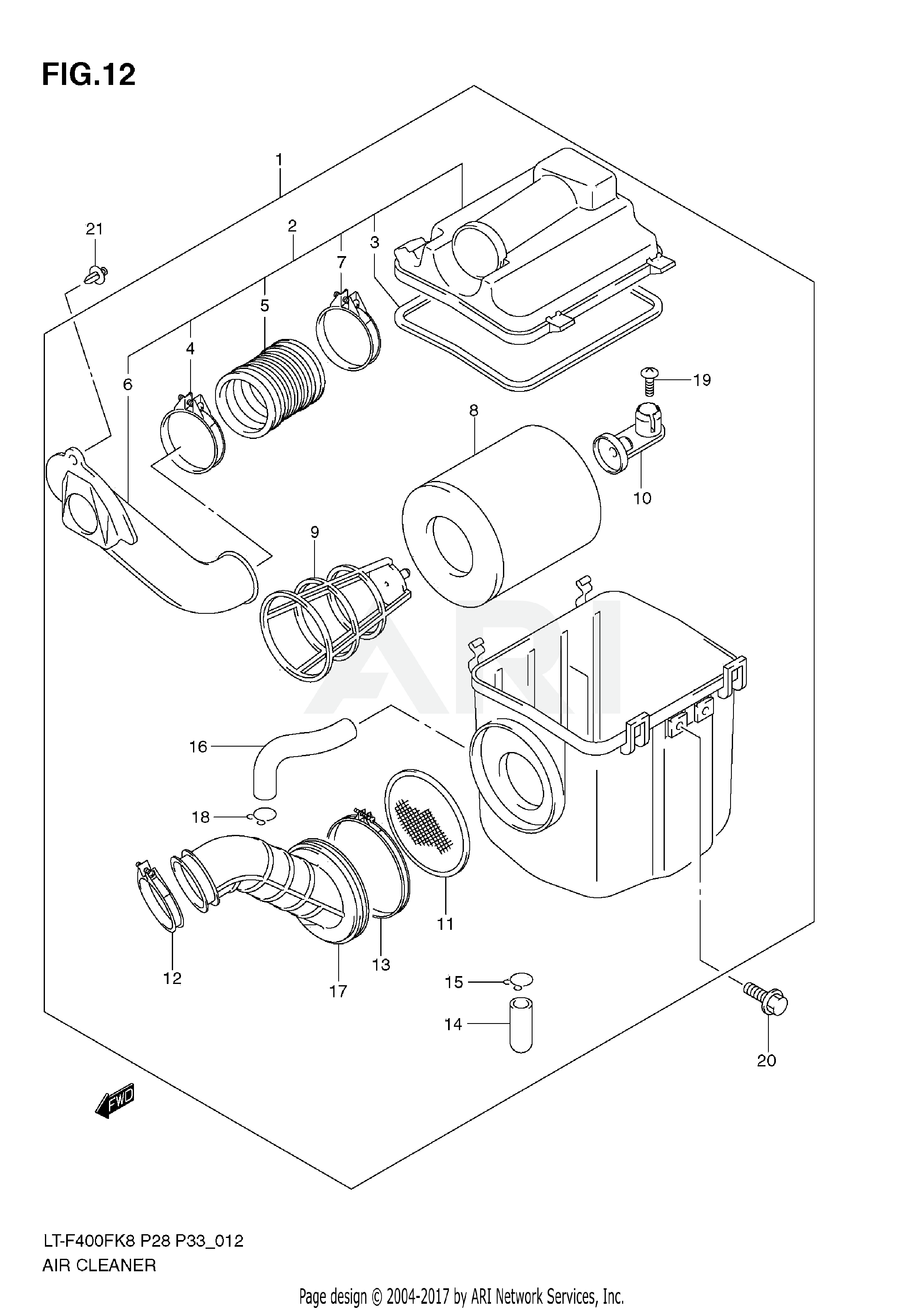 AIR CLEANER (LT-F400FK8/FK9/FUL0)