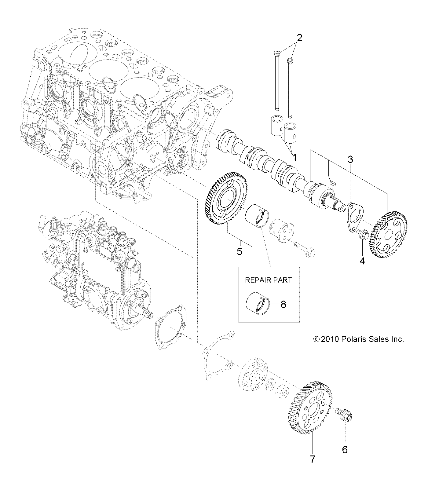 ENGINE, CAMSHAFT and DRIVING GEAR - R14TH90FX (49RGRCAMSHAFT11DCREW)