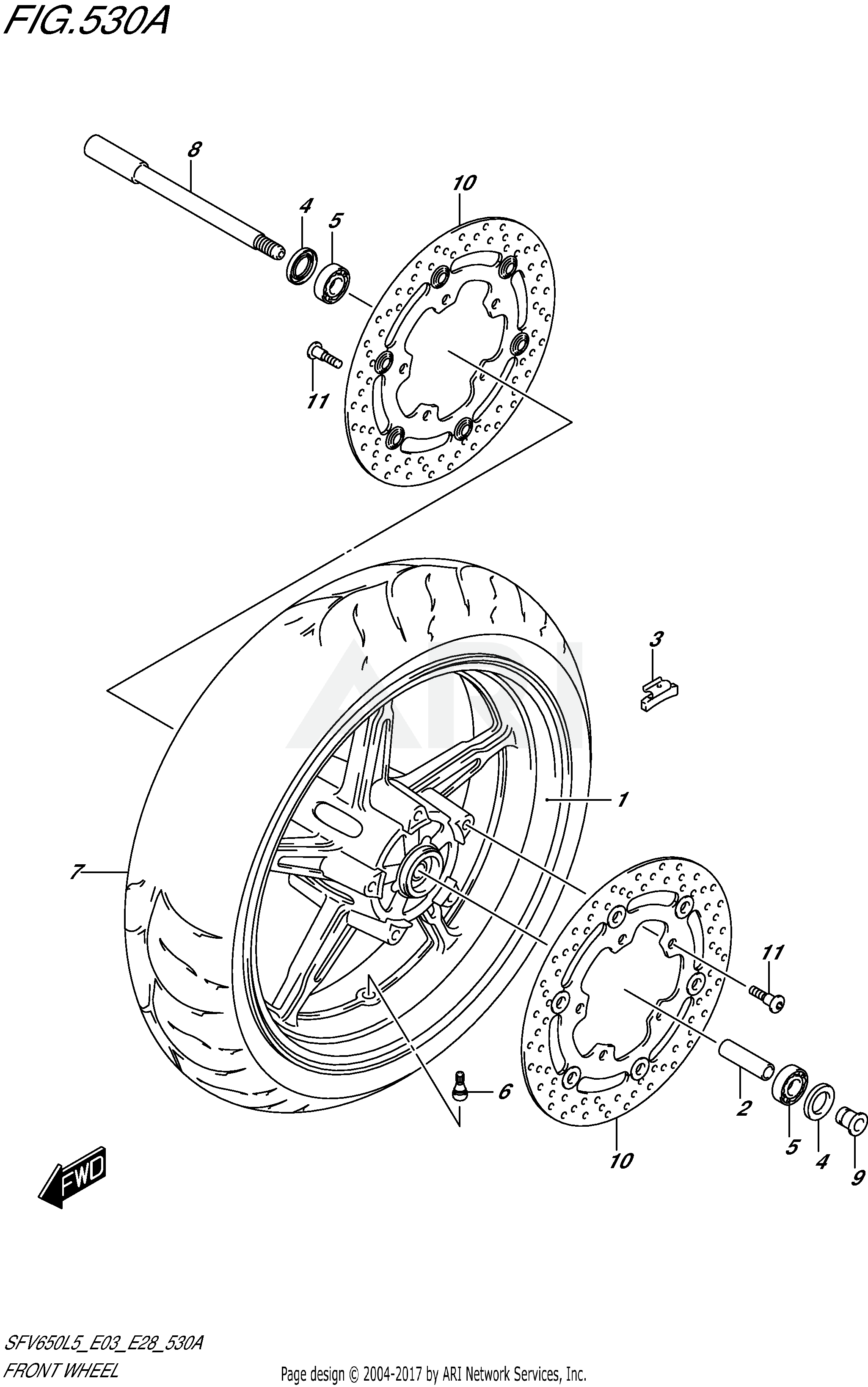 FRONT WHEEL (SFV650L5 E03)