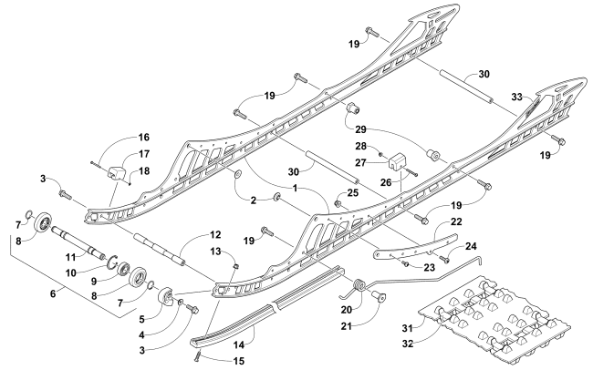 SLIDE RAIL AND TRACK ASSEMBLY