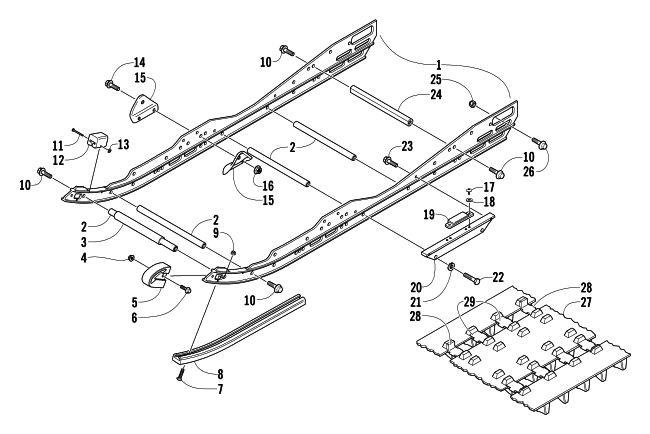 SLIDE RAIL AND TRACK ASSEMBLY