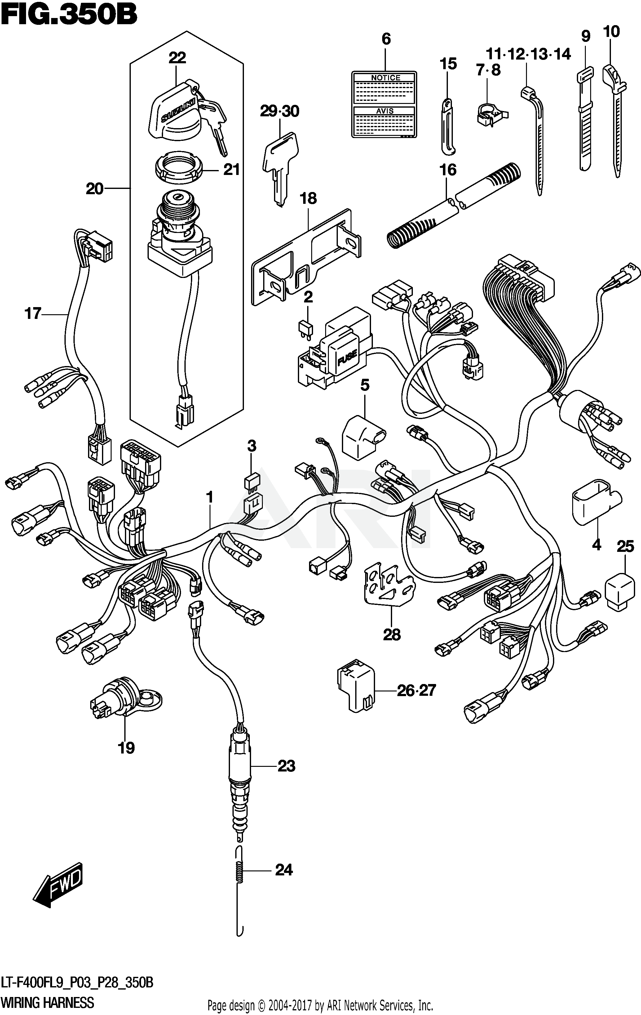 WIRING HARNESS (LT-F400FL9 P28)