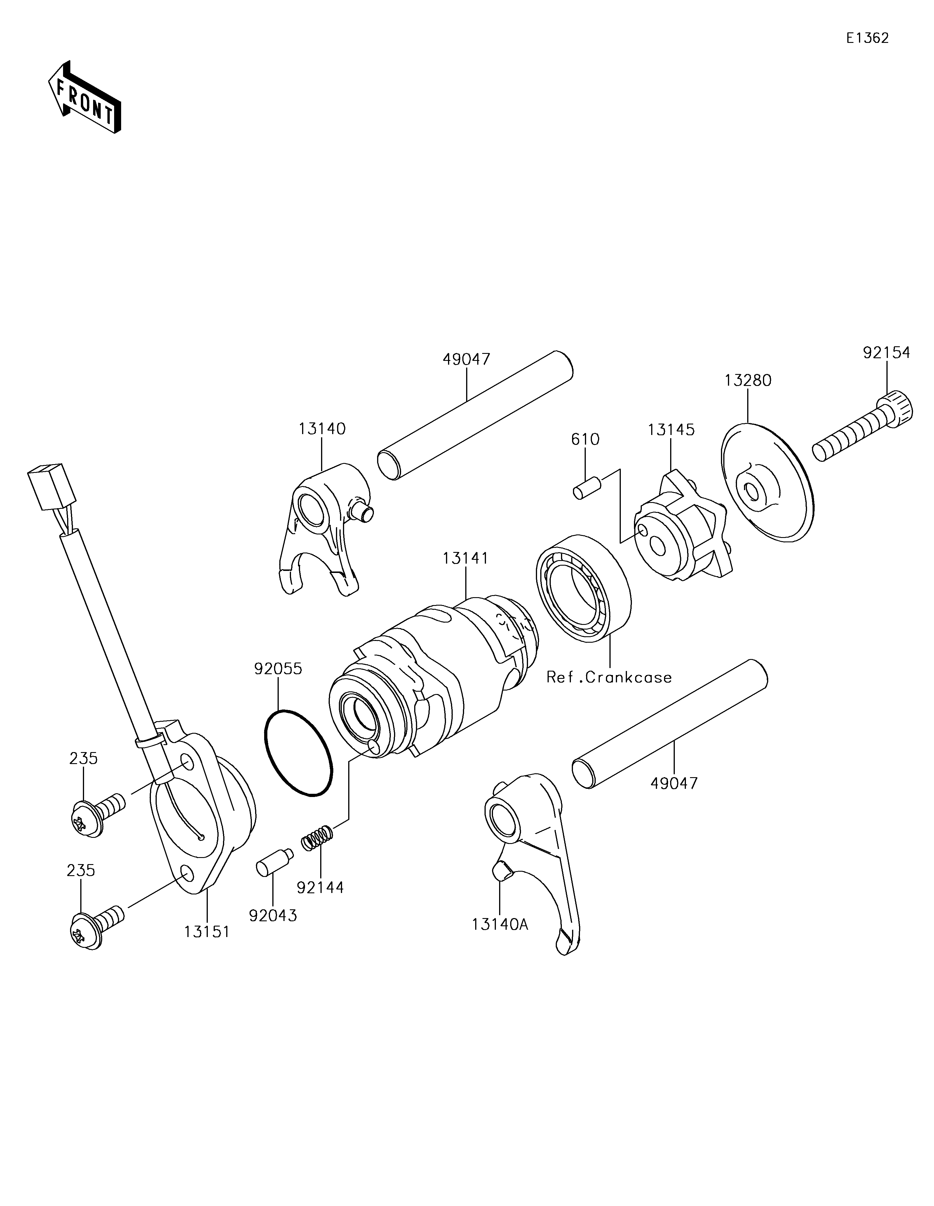 Gear Change Drum/Shift Fork(s)