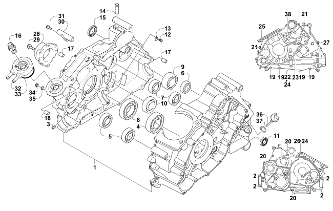 CRANKCASE ASSEMBLY (VIN: 4UF07MPV97T330001 and above)