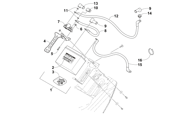 BATTERY AND TRAY ASSEMBLY