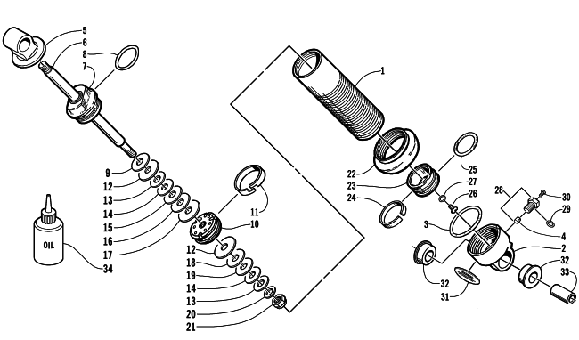 REAR SUSPENSION FRONT ARM SHOCK ABSORBER