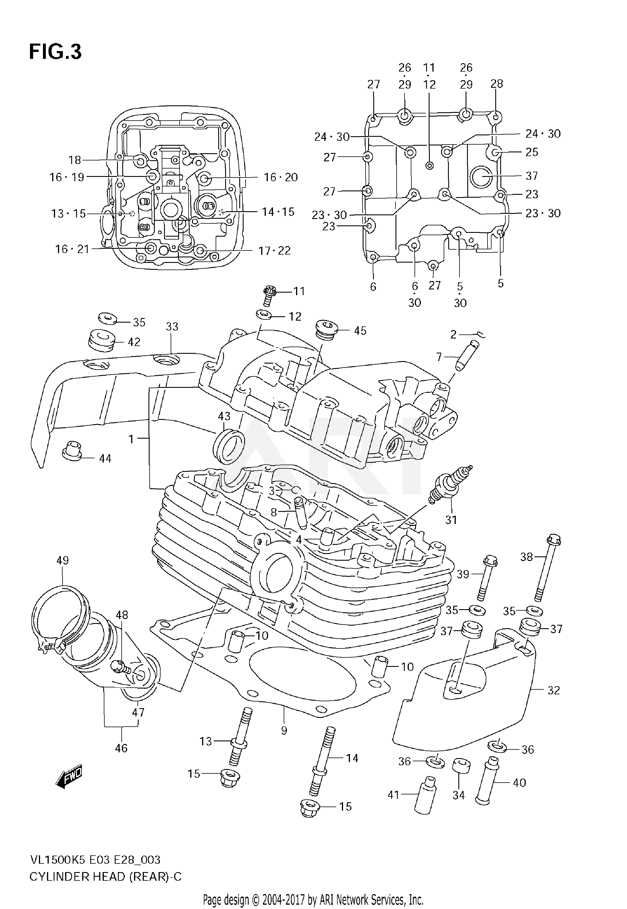 CYLINDER HEAD (REAR)