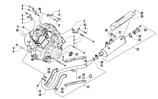 ENGINE AND EXHAUST