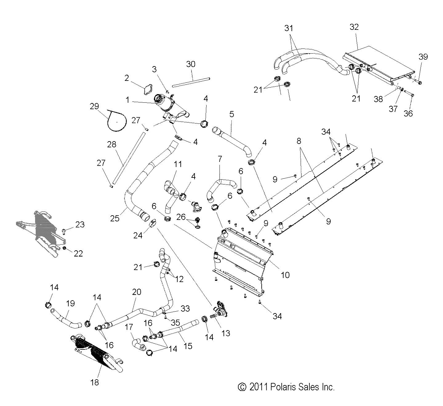 ENGINE, COOLING SYSTEM - S12BR8GSA/GSL (49SNOWCOOLING12800SB)