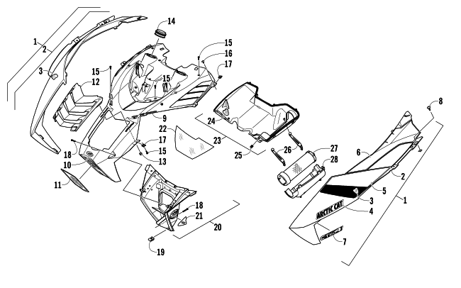 HOOD AND AIR INTAKE ASSEMBLY