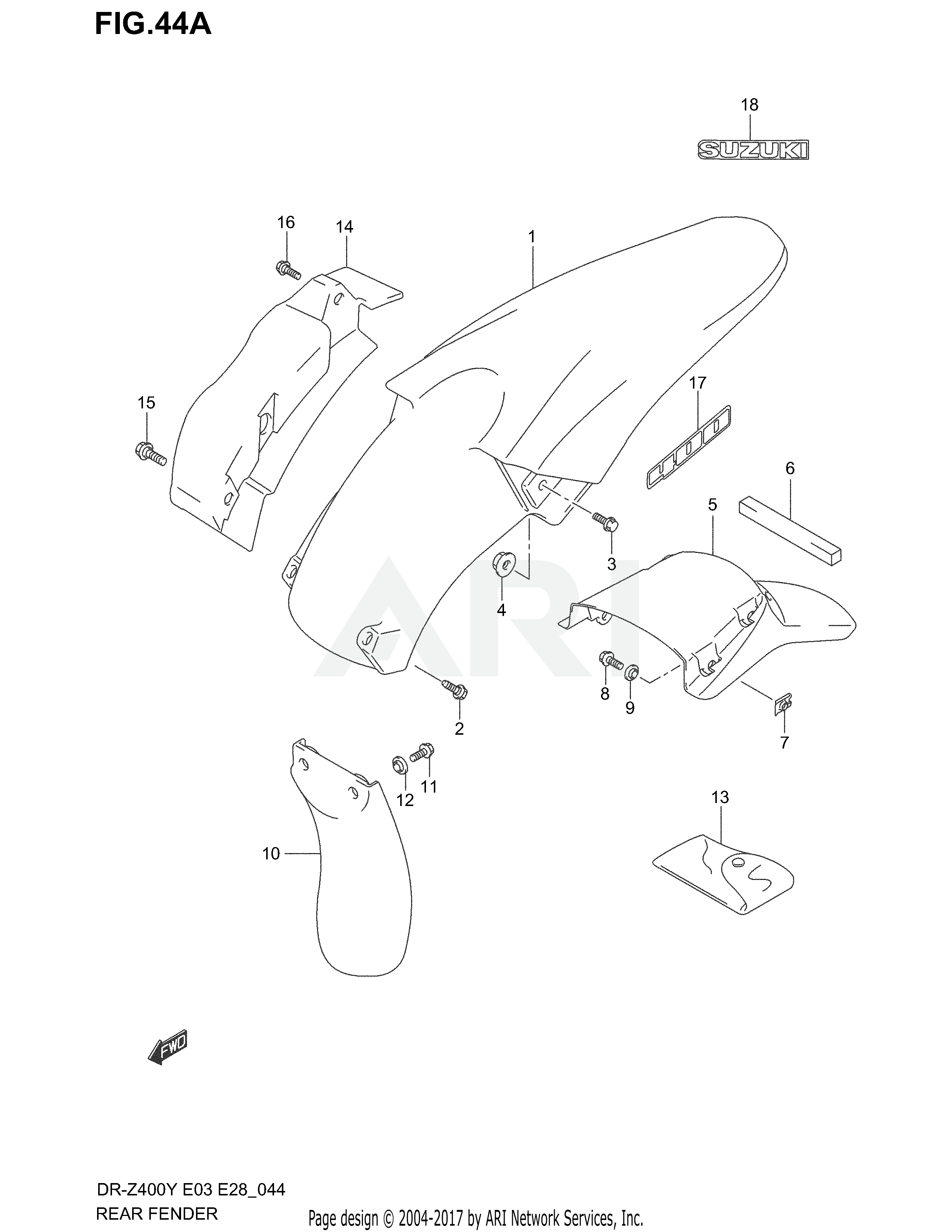 REAR FENDER (MODEL K4)