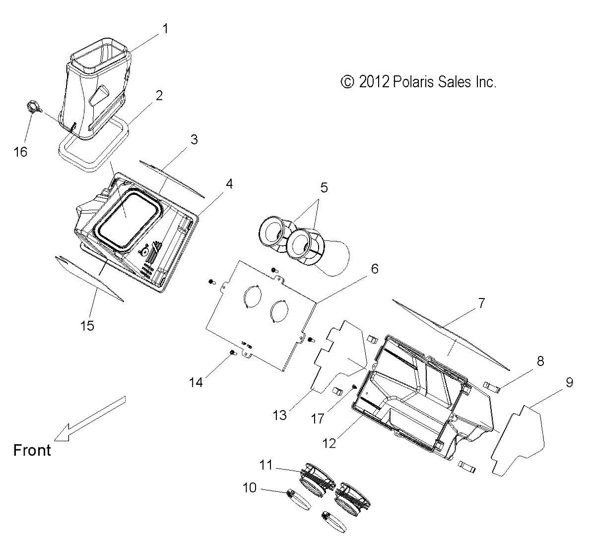 ENGINE, AIR INTAKE SYSTEM - S13BA6GSL (49SNOWAIR13RUSH)