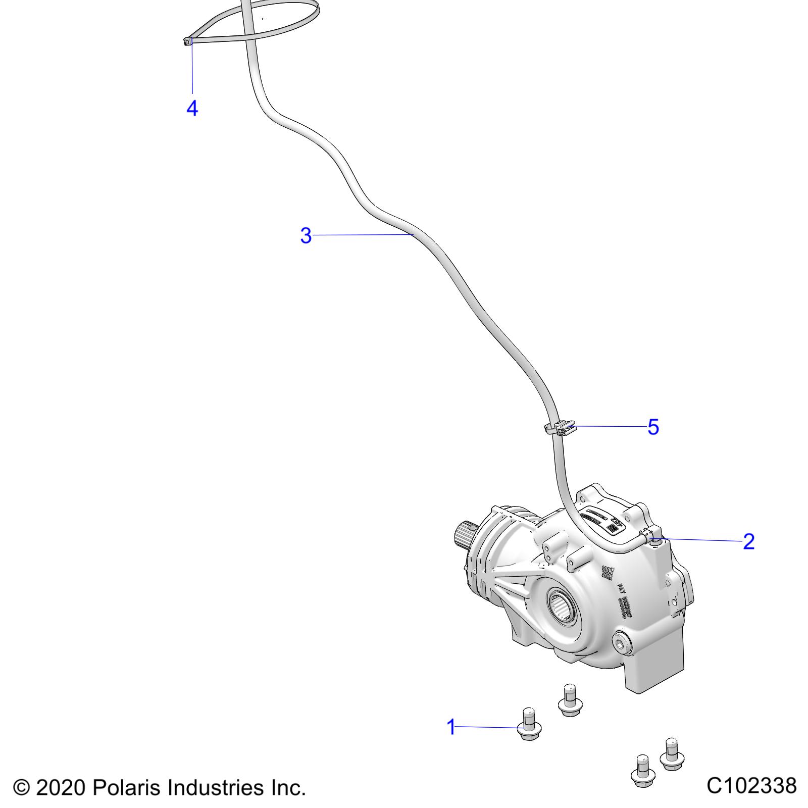 DRIVE TRAIN, GEARCASE MOUNTING, FRONT - A20SGE95AK (C102338)