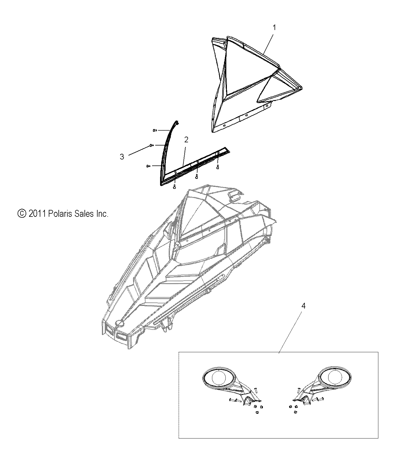 BODY, WINDSHIELD - S12BA6NSL (49SNOWWINDSHLD12SBAD)