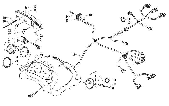 HEADLIGHT, INSTRUMENTS, AND WIRING ASSEMBLIES