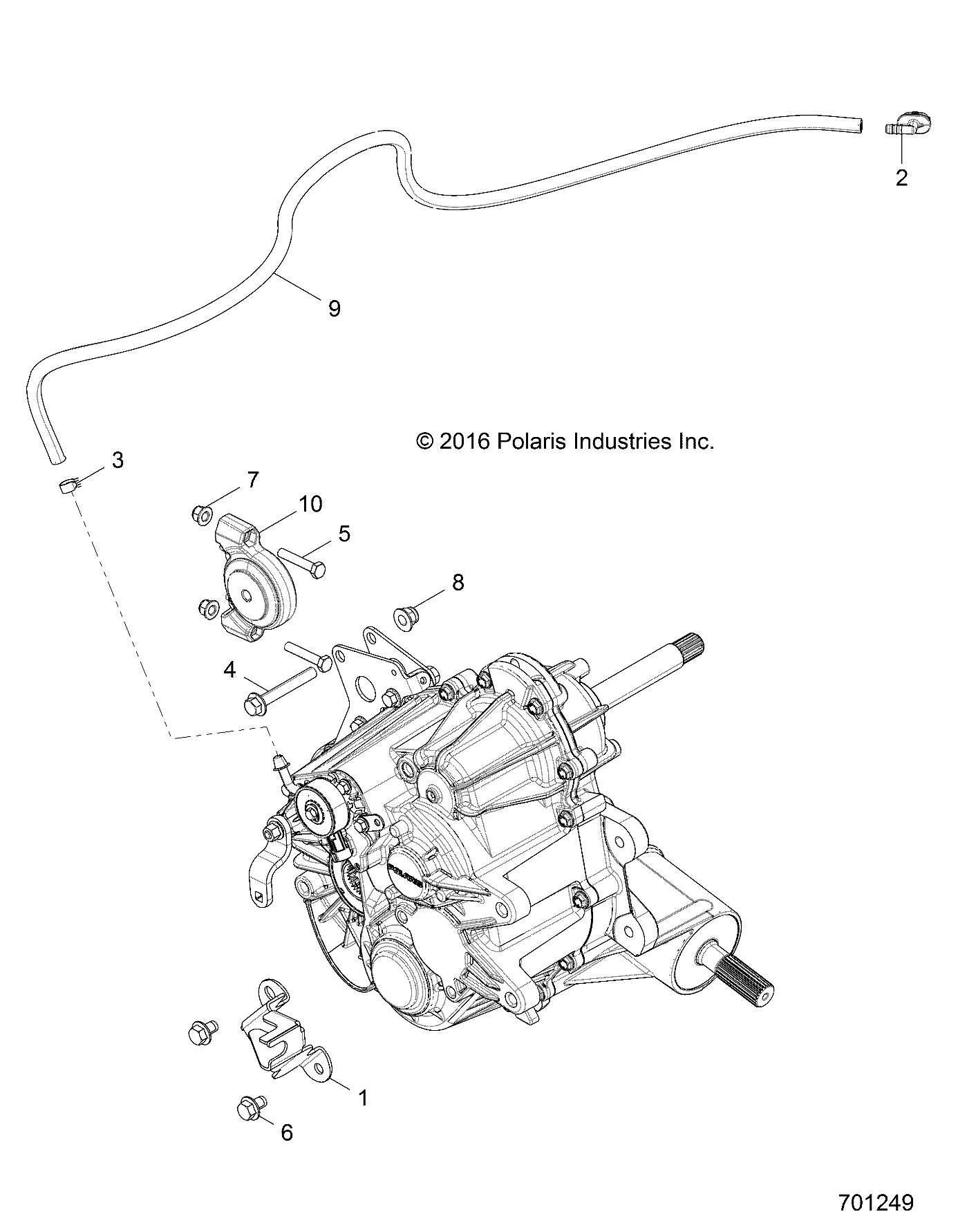 DRIVE TRAIN, MAIN GEARCASE MOUNTING- Z17VHA57A2/E57AU (701249)