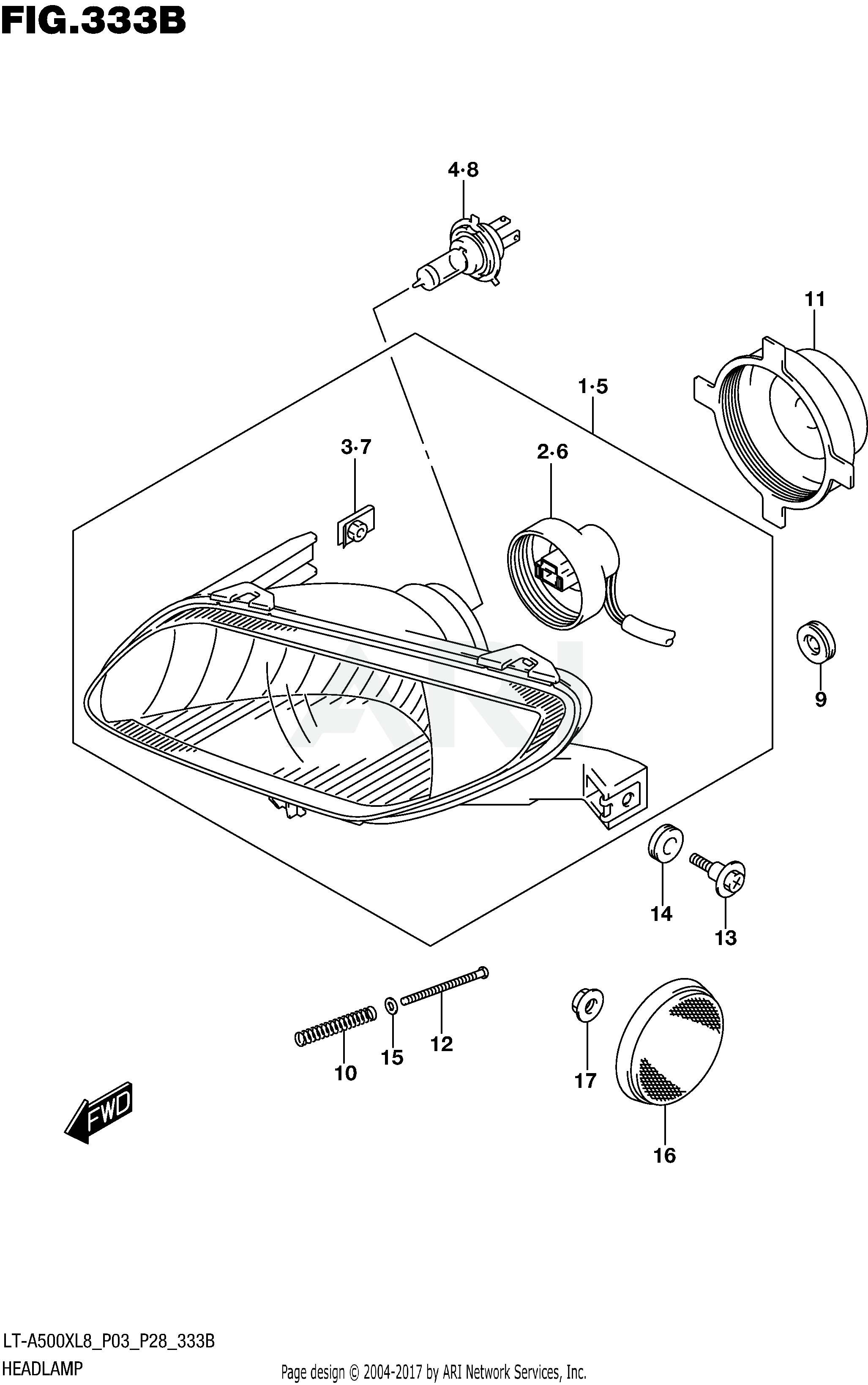 HEADLAMP (LT-A500XL8 P28)