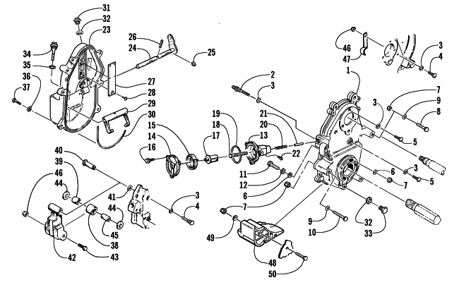 DROPCASE AND CHAIN TENSION ASSEMBLY