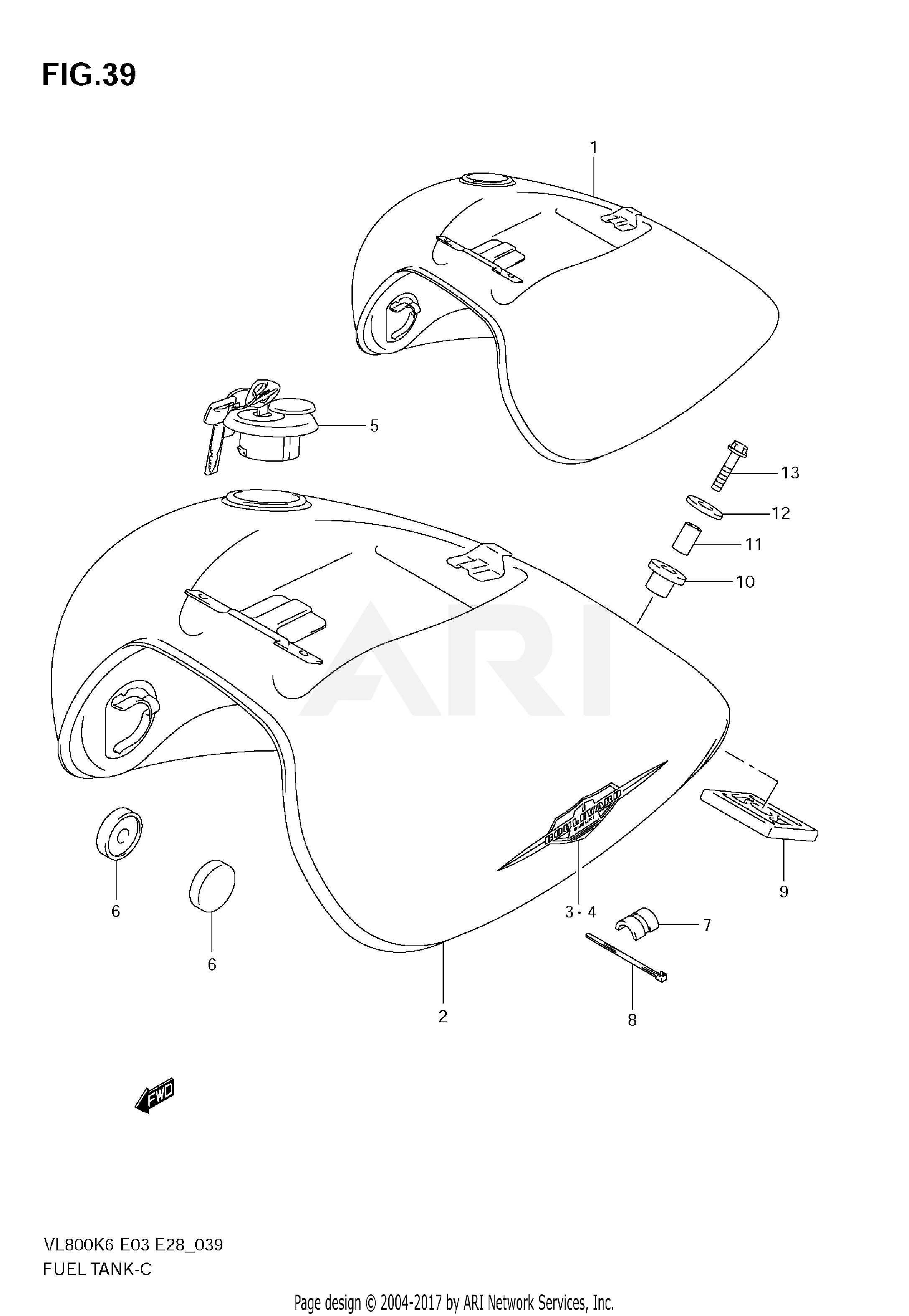 FUEL TANK (VL800K6/TK6)