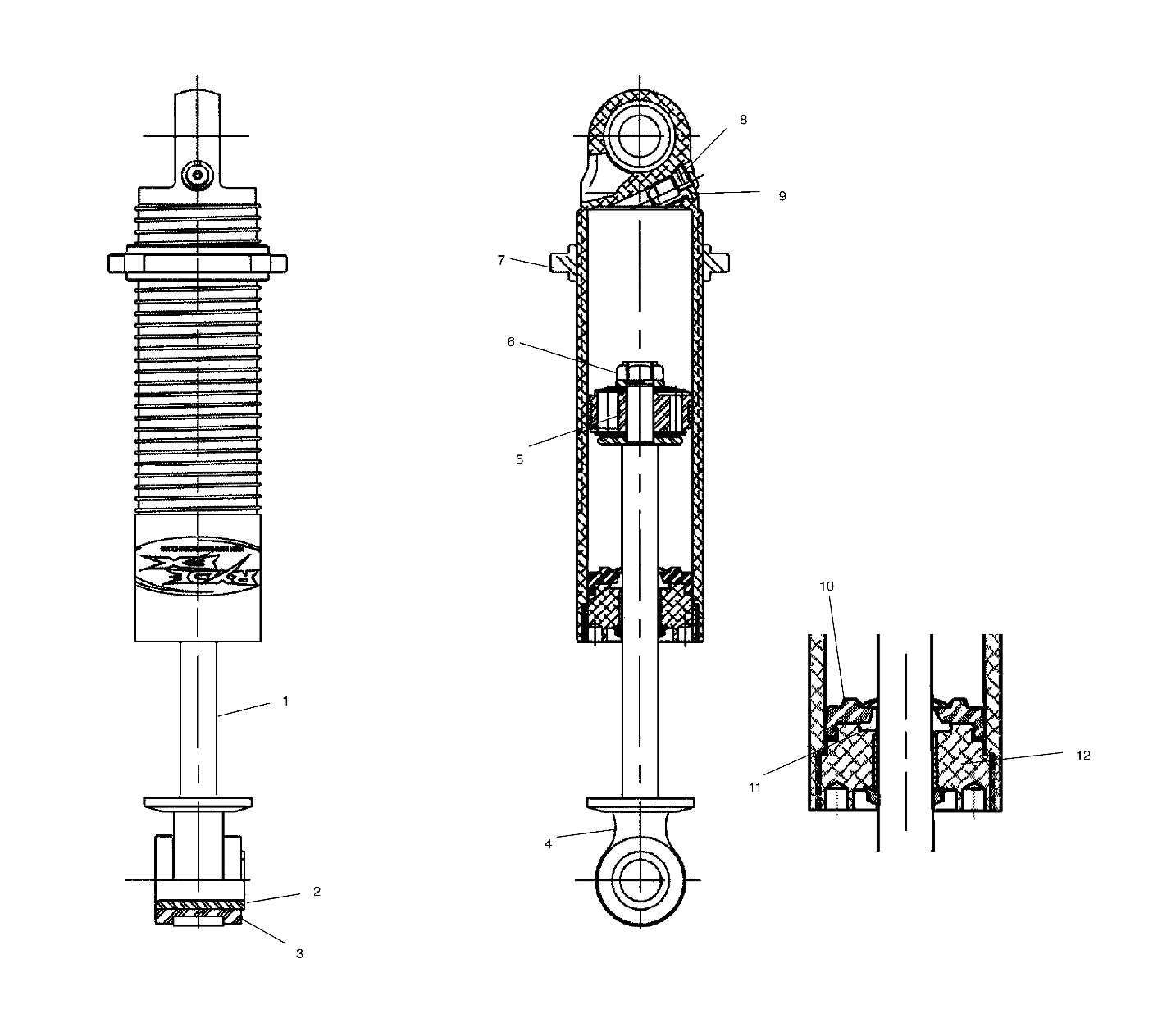 RYDE FX/REAR TRACK SHOCK - S03NT7CS/S03NT8CS (4978117811B12)