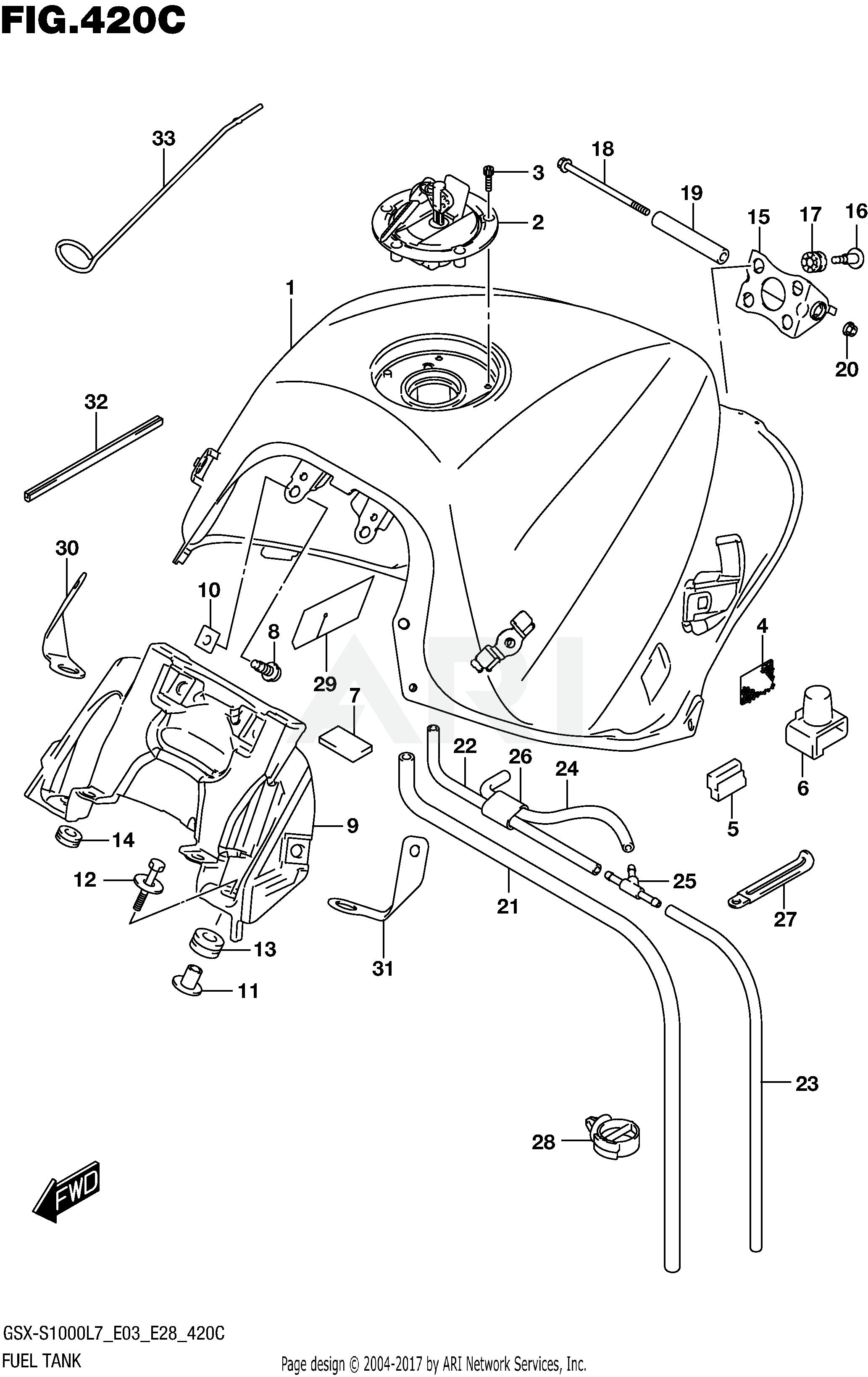 FUEL TANK (GSX-S1000AL7 E28)