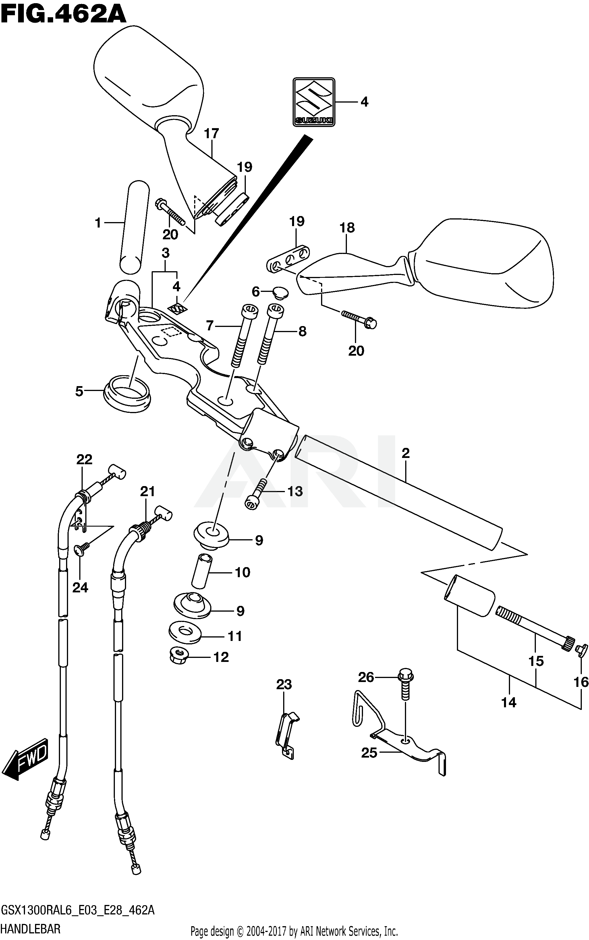 HANDLEBAR (GSX1300RAL6 E03)