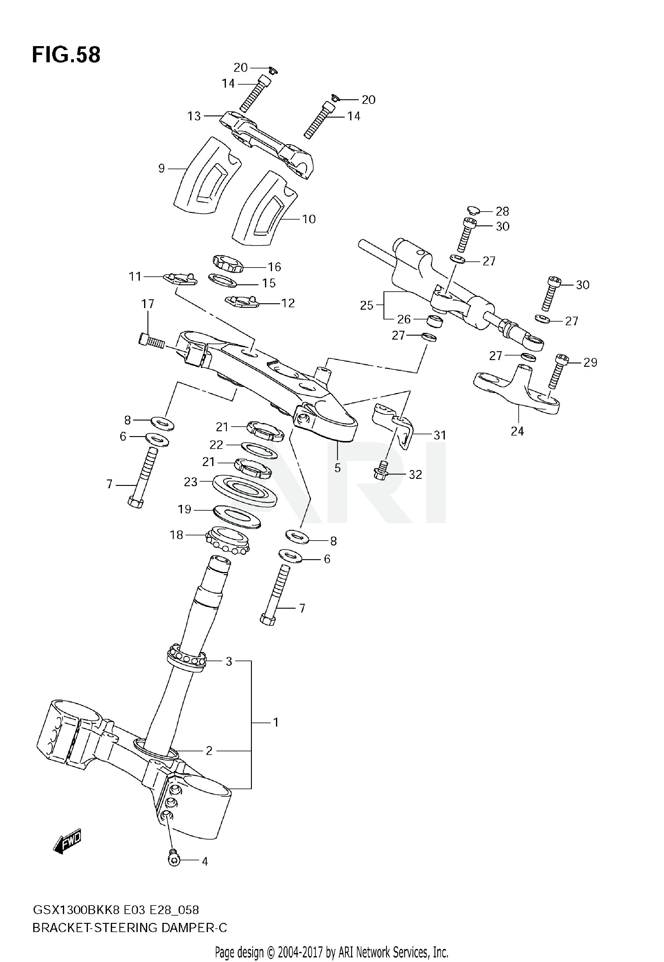 BRACKET/STEERING DAMPER