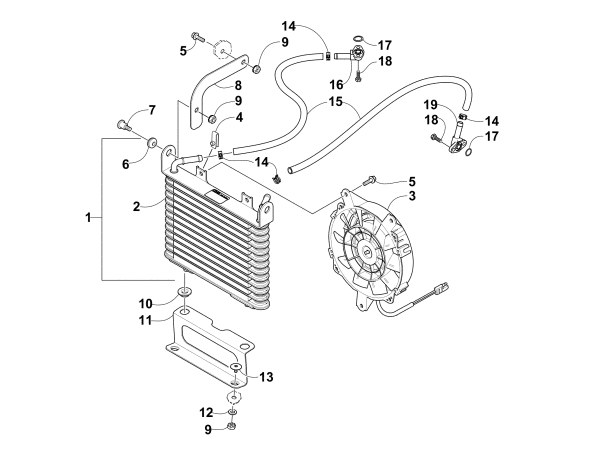 OIL COOLER ASSEMBLY (VIN: V17T230317 and Above)