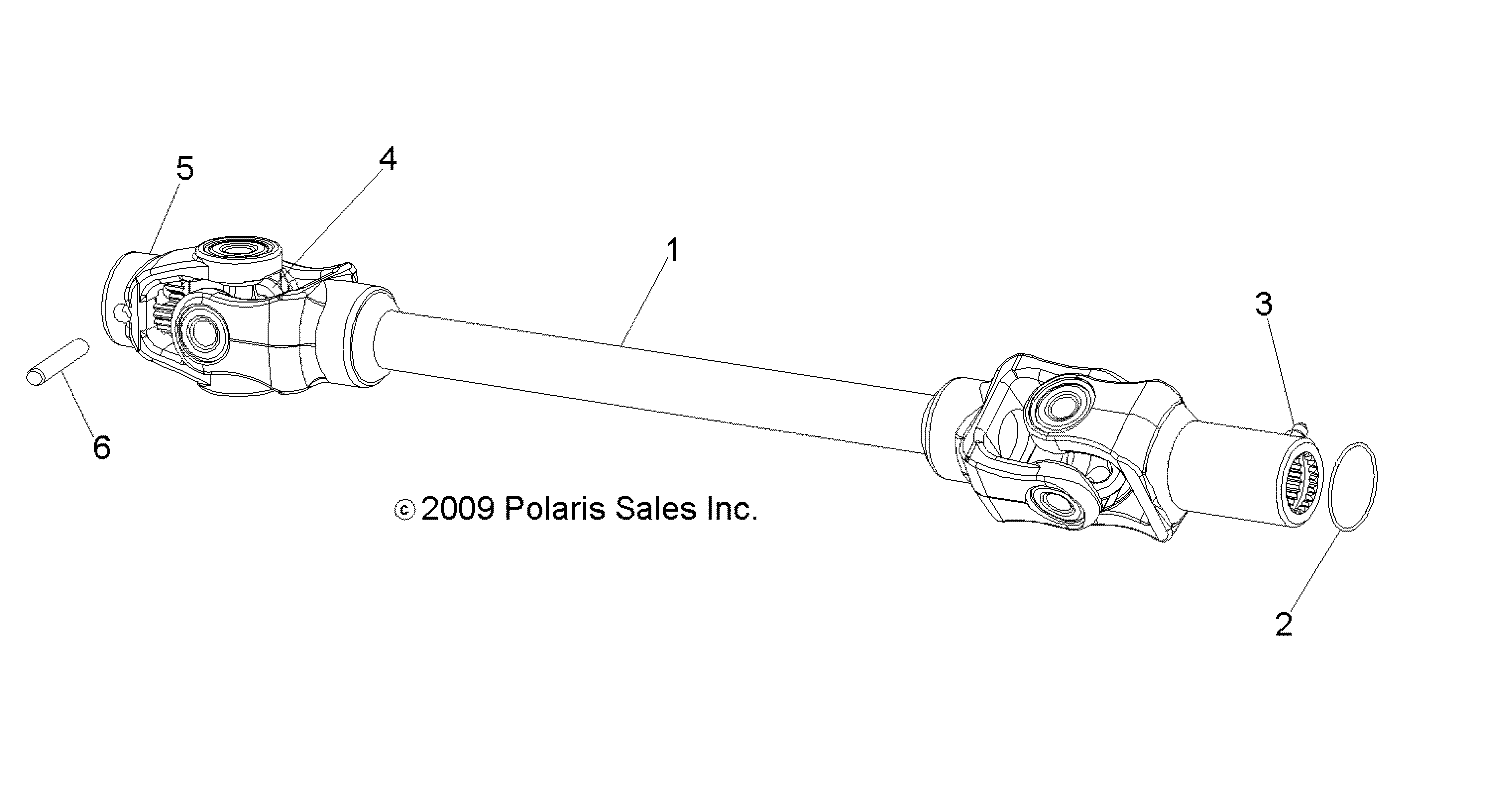 DRIVE TRAIN, FRONT PROP SHAFT - A11NG50FA (49ATVSHAFTPROP10SCRAM)