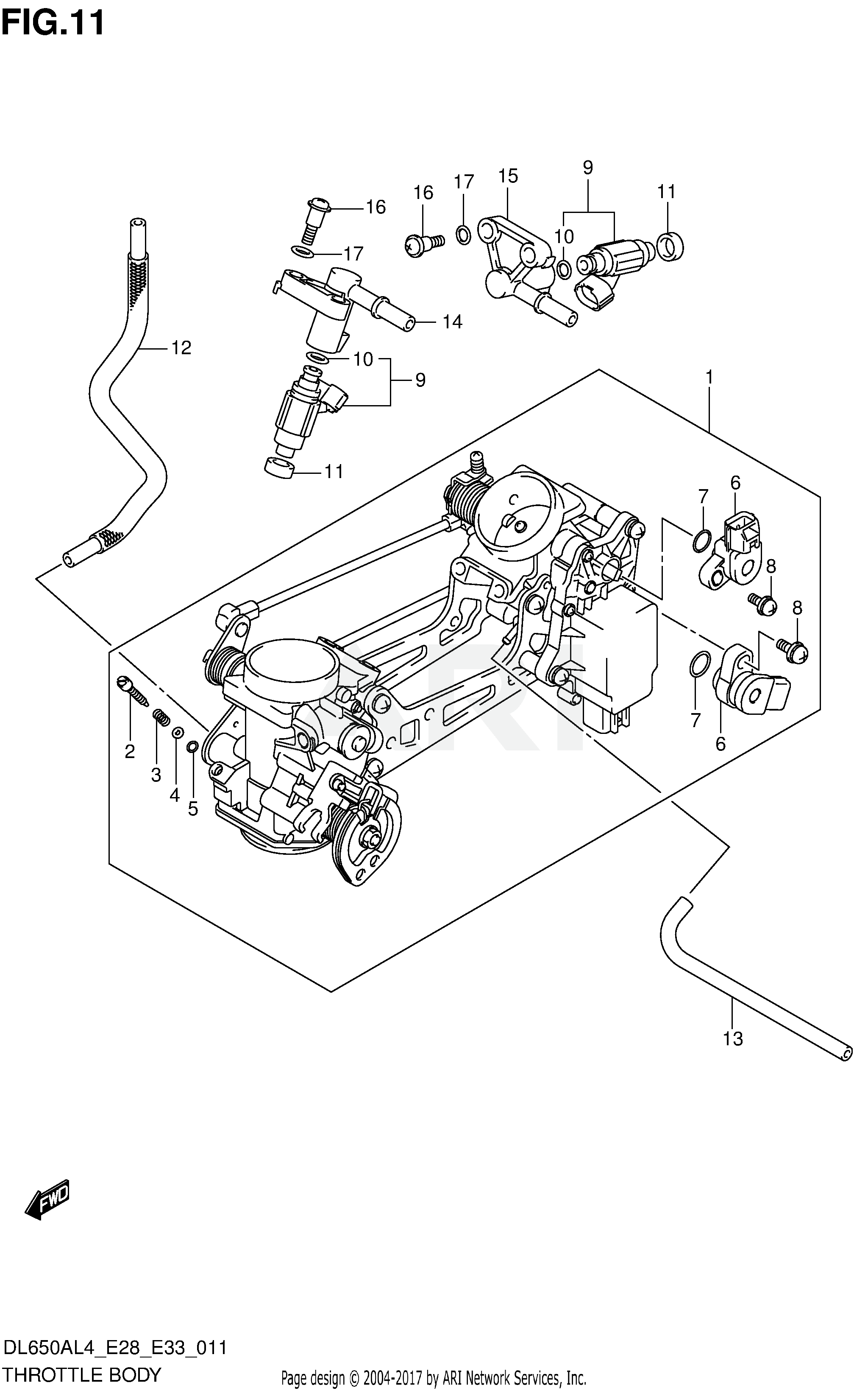 THROTTLE BODY (DL650AL4 E28)