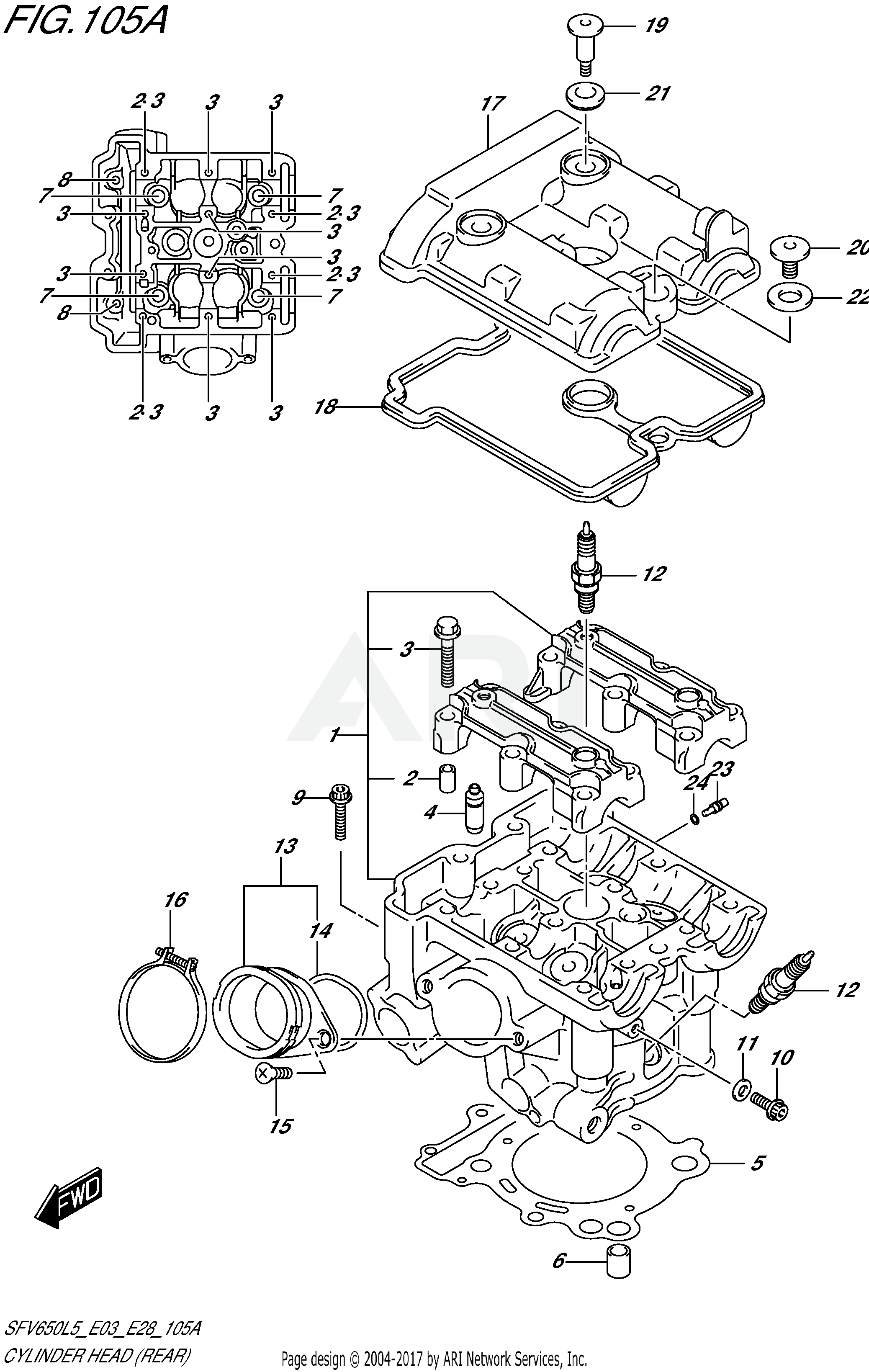 CYLINDER HEAD (REAR)