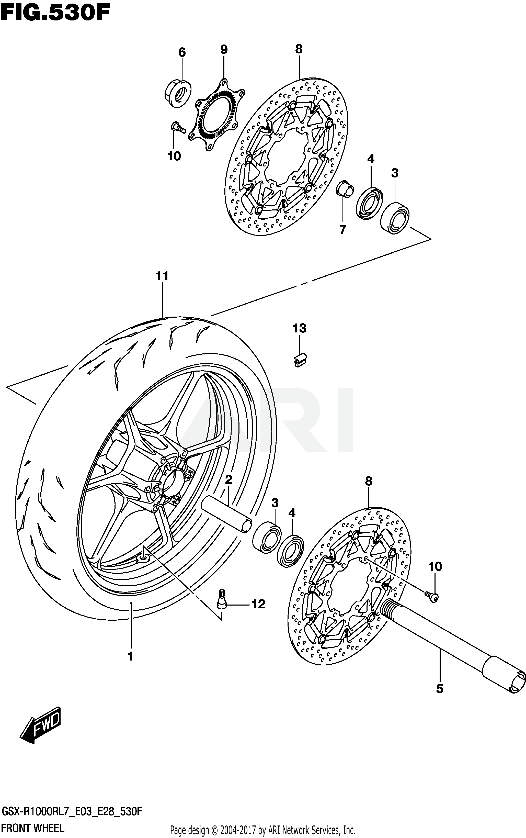 FRONT WHEEL (GSX-R1000RZL7 E33)