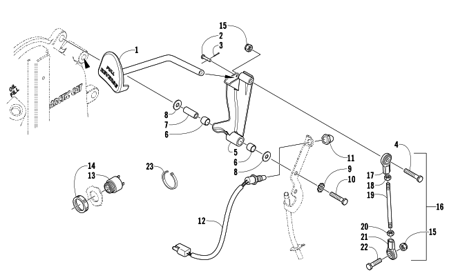 REVERSE SHIFT LEVER ASSEMBLY