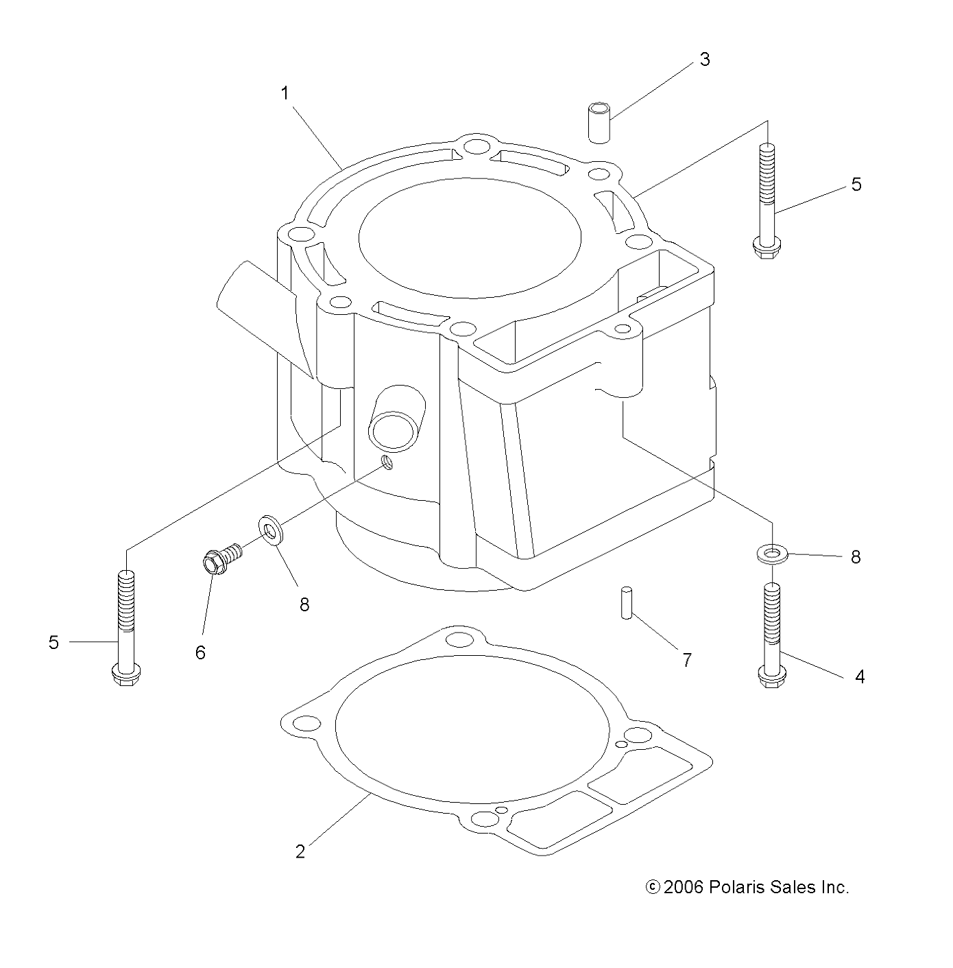 ENGINE, CYLINDER - A08GJ45AA (49ATVCYLINDER07OUT525)