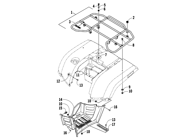 REAR RACK AND FOOTWELL ASSEMBLIES