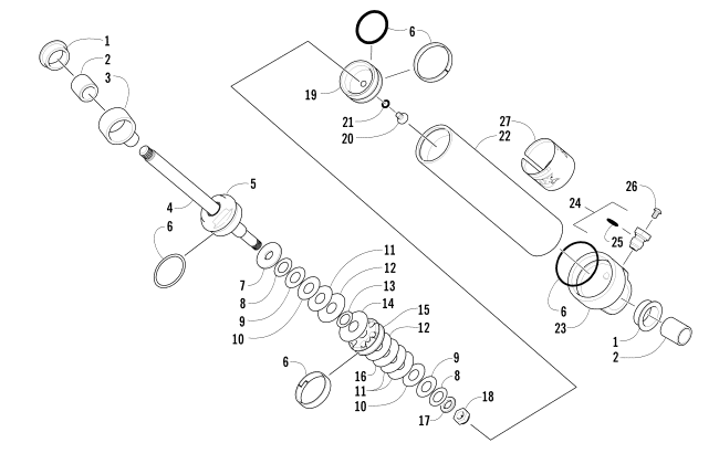 REAR SUSPENSION REAR ARM SHOCK ABSORBER