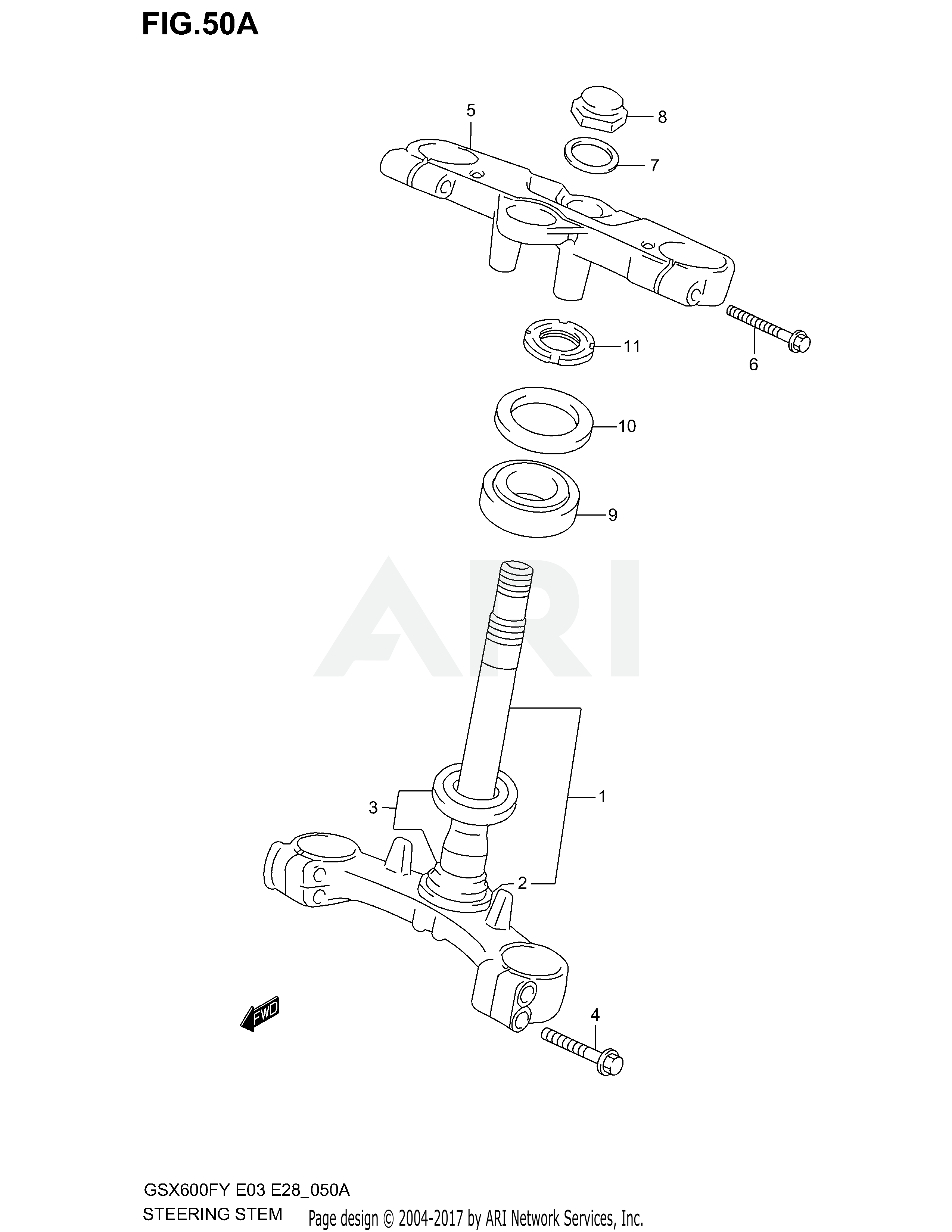 STEERING STEM (MODEL K3)