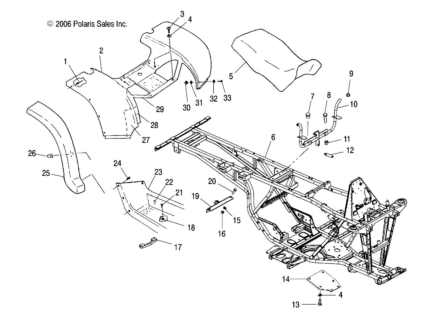 CAB, REAR and SEAT - A07CL50AA (49ATVCABRR6X6)