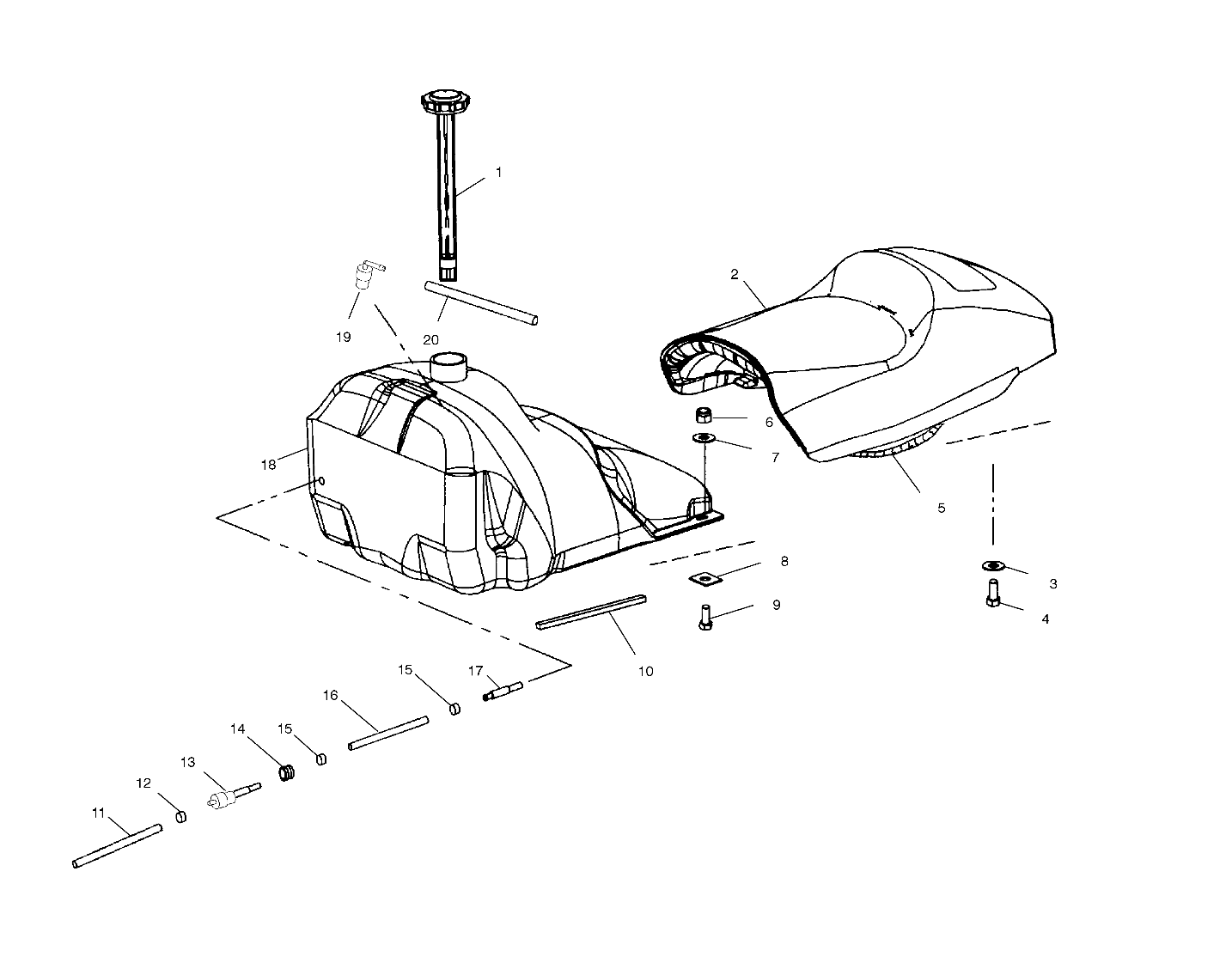 SEAT and GAS TANK - S02NL7CS (4970627062A05)