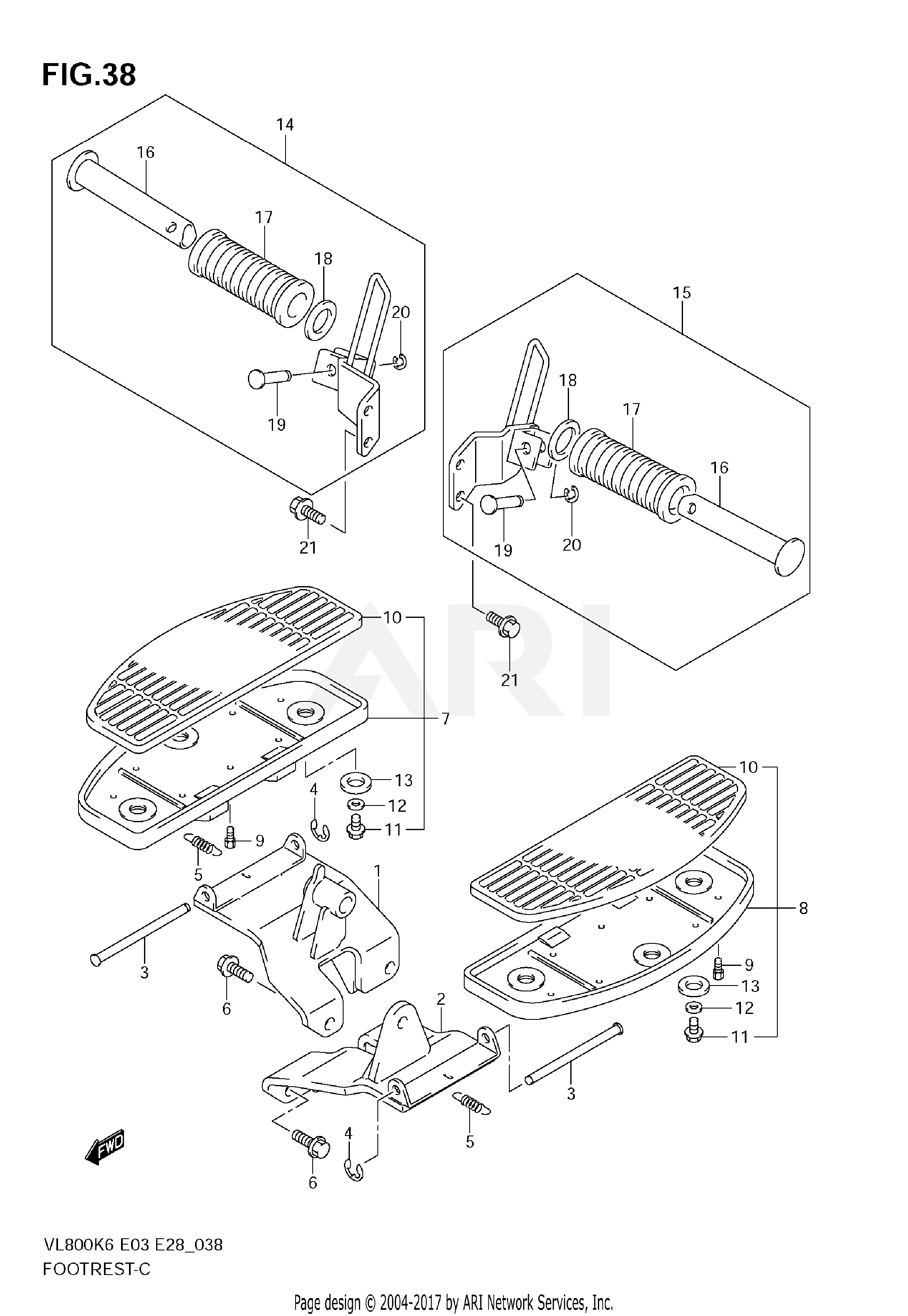 FOOTREST (MODEL K6/K7/K8)