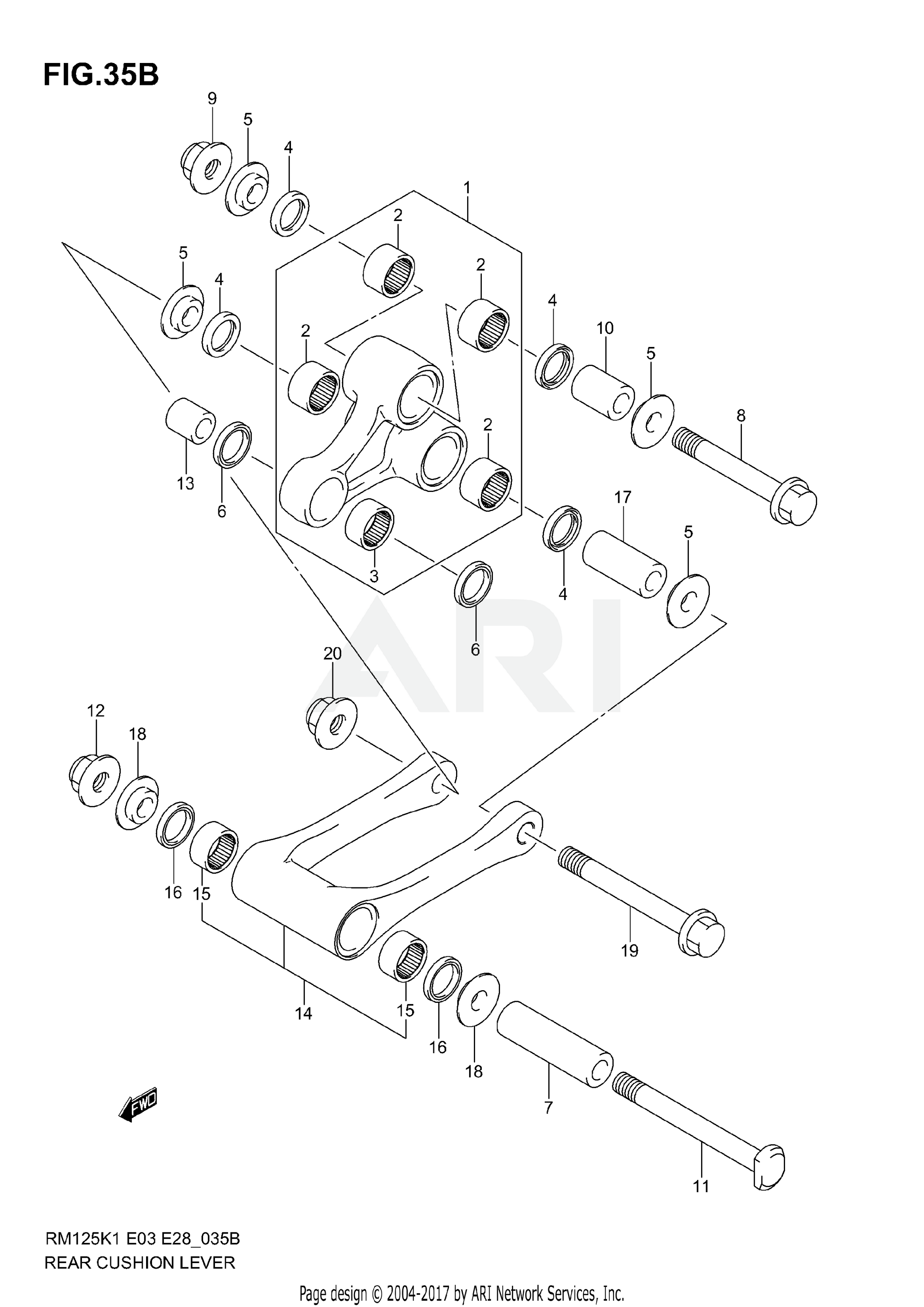 REAR CUSHION LEVER (MODEL K4/K5/K6)