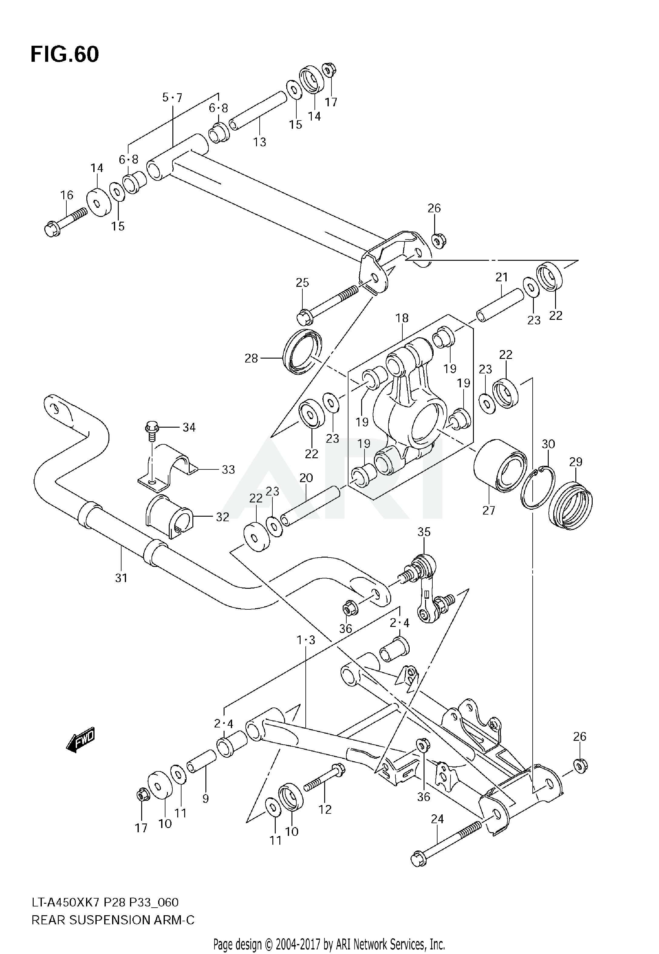 REAR SUSPENSION ARM (MODEL K7)