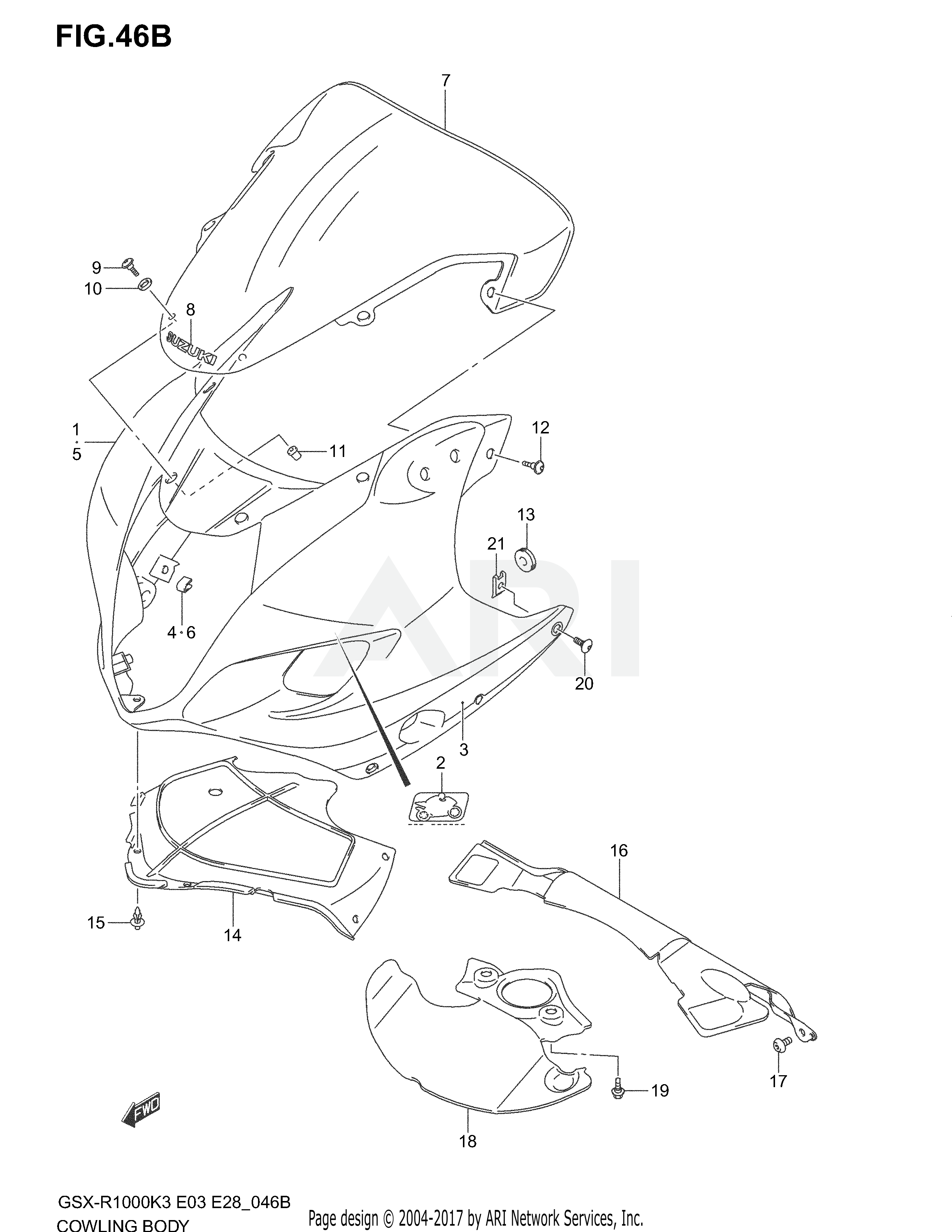 COWLING BODY (GSX-R1000ZK4)